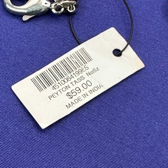 Chico’s Long 32” Pewter Beaded Tassel Necklace.  With Original Tag - Picture 13 of 16